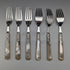 Circa 1900 British antique white mother-of-pearl handle dessert cutlery set of 6 pairs in wooden box